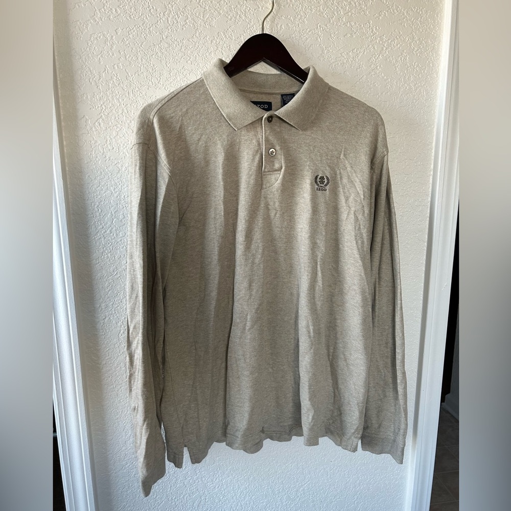IZOD Long-sleeved Polo Large 100% cotton